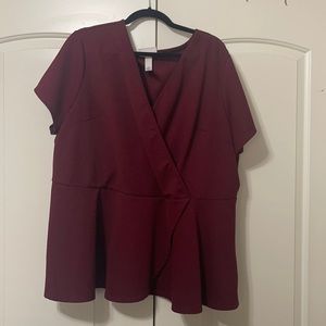 Ava & Viv Peplum Blouse